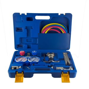 VALUE-Juego de herramientas de refrigeración de estuche rígido, incluye nuevo expansor de tubo de manómetro de refrigerante, herramienta de tubo de abocardado - Product Image 1