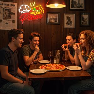 Letrero LED de Neón con Diseño de Pizza, Luz Decorativa para Pizzerías, Restaurantes de Estilo Occidental, Tiendas de Comida, Oficinas, Accesorio Popular en Internet, IP65 - Product Image 4