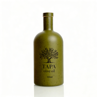 Emballage personnalisé pour bouteille d'huile d'olive vert foncé mat 500 ml 375 ml avec décalcomanie de surface en céramique