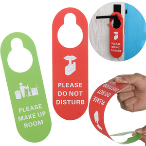 Hot Sale PU Leather Hotel <strong>Door</strong> Hanger Sign Dual-Sided Doorplate Tag Please Do Not Disturb <strong>Door</strong> <strong>Knob</strong> Hanger for Home Office Hotel - Product Image 5