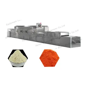 Tunnel Conveyor Belt Microwave Pepper Powder Tea Herbs Leaf Dryer Sterilization Spice Drying Machine