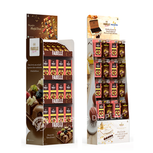 Benutzer definierte Einzelhandel Lebensmittel Snack Candy Schokolade Faltbare Pop-up-Boden Wellpappe <span class=keywords><strong>Display</strong></span> Stand Rack Regal für Supermarkt