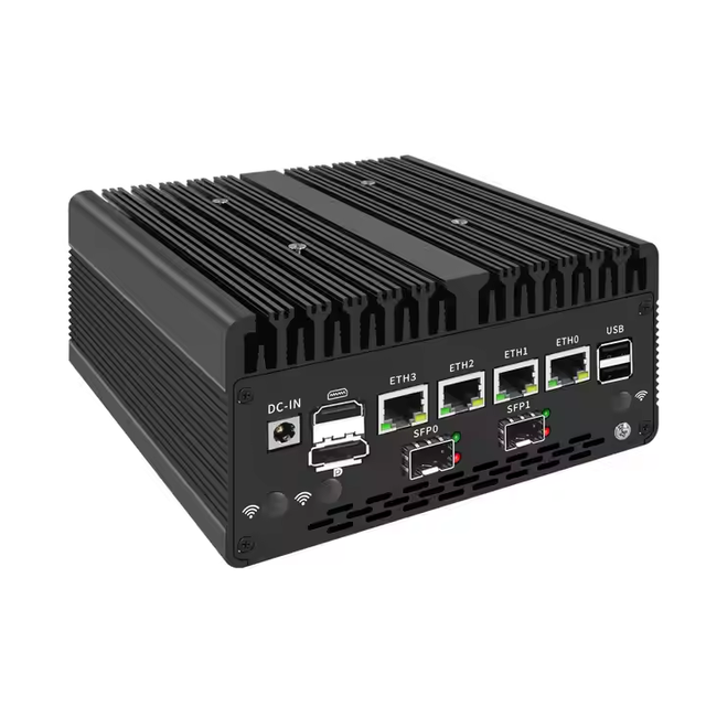 BKHD NEW Mini PC  Intel I5-13420H 8 Core 4*2.5G  2*10G SFP+ DDR5 M.2  Firewall Router Gateway for Win11 PFsense Mikrotik server