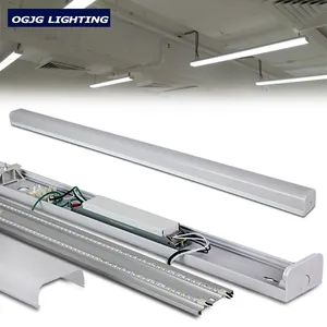 Yüksek kaliteli alüminyum 20W 40W LED doğrusal ışık led lineer tavan ışık 1.2m 1.5m 4ft 5ft led tüp ışık