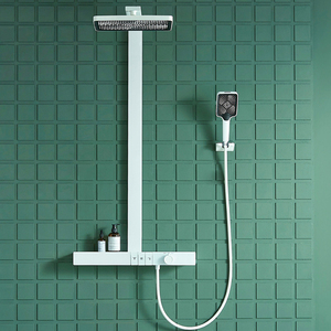 <span class=keywords><strong>Colonne</strong></span> <span class=keywords><strong>de</strong></span> <span class=keywords><strong>douche</strong></span> <span class=keywords><strong>thermostatique</strong></span> 3 fonctions en noir brossé avec mitigeur eau chaude et froide et fonction pluie - Product Image 4