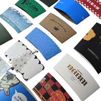 Manchons pour gobelets en papier pour boissons chaudes jetables, thé au lait et café, revêtement UV, logo JAN GOO