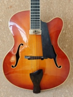 Gitar Elektrik Jazz Archtop Buatan Tangan 17" Hollow Body 6-String YUNZHI Lapisan Gloss Spruce Top Flamed Solid Maple Ebony