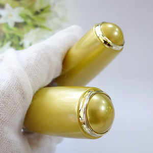 Tube de rouge à lèvres en plastique ABS brillant avec anneau argenté, finition dorée, impression sérigraphique, marquage à chaud, étiquette privée, tube de rouge à lèvres vide - Product Image 3