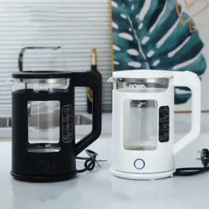 Ultimi bollitori in vetro coreano doppia parete Cool Touch piccoli elettrodomestici 1.7L bollitore elettrico per tè e caffè