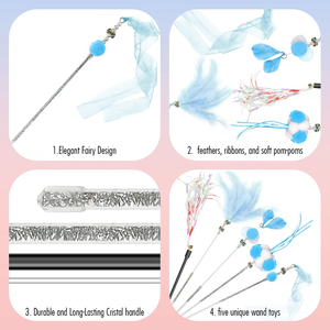 High Quality Funny fairy Stick <b>Cat</b> <b>Interactive</b> Teaser <b>Toys</b> Feather <b>Cat</b> Teaser Wand - Product Image 4
