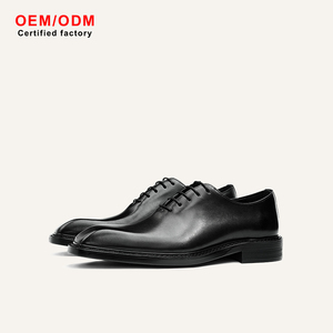 OEM Custom Cowhide Waterproof Breathable Comfort Height Increasing Hard-Wearing Lace-Up Oxfords Formal Shoes Rubber Heel <b>Clamp</b> - Product Image 2