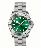 Montre classique pour homme de haute qualité avec logo personnalisé, résistante à l'eau 10ATM, super lumineuse, en titane, mécanique, à bracelet.