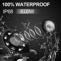Caméra de recul 8 lumières LED Vision nocturne HD étanche IP68 avec caméra de recul pour véhicule super grand angle 170 degrés