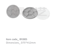 Palette de Correcteurs en Plastique ABS 15g, 4 Couleurs, Boîte Ronde à 4 Compartiments pour Poudre Libre, Emballage Maquillage – Vente en Gros