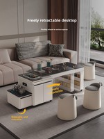 Table basse mobile, extensible et rotative, table à thé en dalle de roche, moderne et simple, pour petits salons, usage domestique, 2026 n
