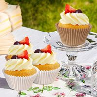 BOFA Muffin- und Cupcake-Förmchen aus Naturpapier, fettdicht, antihaftbeschichtet, ofenfest, lebensmittelecht, Backförmchen