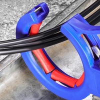 Outil de filetage de câble bleu chemin de câbles fil de poulie auxiliaire tirant le rouleau en Nylon