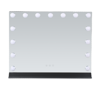 Vente en gros 15 ampoules LED à écran tactile 58x45cm vanité de maquillage éclairée avec miroir de courtoisie LED Hollywood