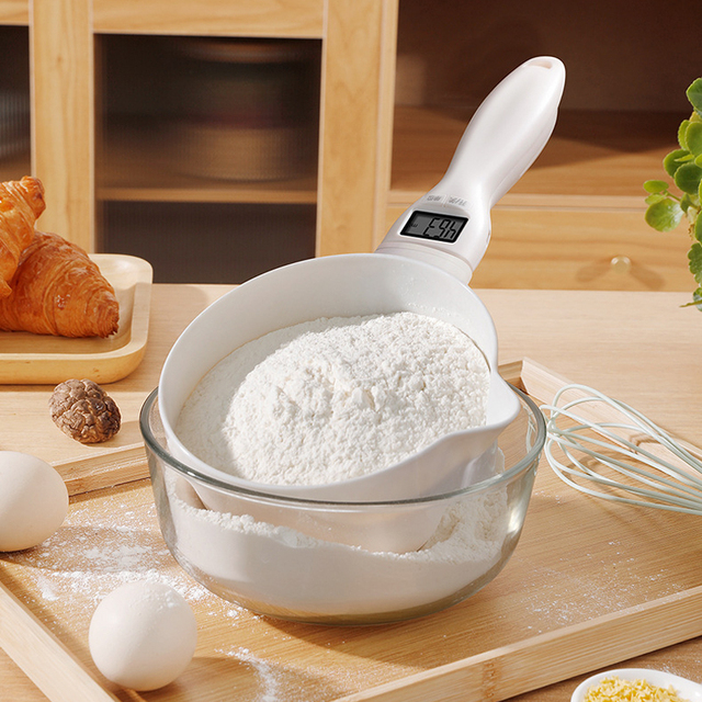 LCD Electronic Pet Food Scale for Dogs Cats Digital Display Kitchen Spoon Weighing Tool Easy to Use Feeding Measurement Tool