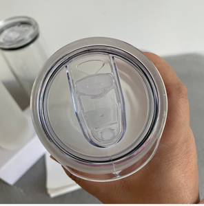 แก้วมักใส DIY ขนาด25ออนซ์,แก้วกาแฟพร้อมฝาและหลอดแบบฝาปิดสีระเหิดทรงตรงสีใสสไตล์ใหม่ - Product Image 5