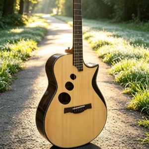 <span class=keywords><strong>Guitarra</strong></span> Acústica Sólida de Alta Calidad, Diseño de Apoyabrazos Único y Novedoso, Hecha a Mano, Geake JD-620C de 40 Pulgadas, Tres Orificios de Sonido - Product Image 1