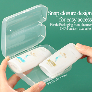 SUNHSING Wholesale Travel Bottle Storage Case <b>Clear</b> <b>Plastic</b> Cosmetic Bottles <b>Container</b> Body Wash Protective Toiletries Set Case - Product Image 4