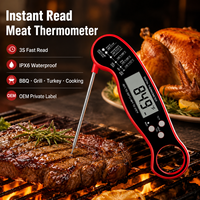 Thermomètre à viande à lecture instantanée 3S FastIPX6 étanche pour barbecue, grillades, cuisson de la dinde, OEM, marque privée