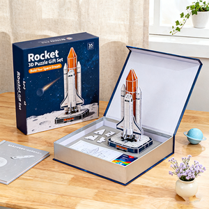 3D giấy Câu Đố giáo dục tự làm đồ chơi-51-100 miếng tên lử<span class=keywords><strong>a</strong></span> chơi nhà xây dựng thiết kế tùy chỉnh đầy màu sắc Sơn đầu - Product Image 2