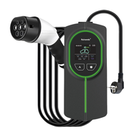 RUIVANDA 3,5kW Tragbares EV-Ladegerät 240V/16A LCD-Display für Elektrofahrzeug-Ladestation zu Hause J1772/Typ 1 Auto 5 Meter Kabel Neu