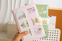 Carnet de notes A5 avec couverture en PU, fenêtre photo découpée, fermeture magnétique, pages intérieures couleur, joli carnet de dessins animés pour filles, cadeau