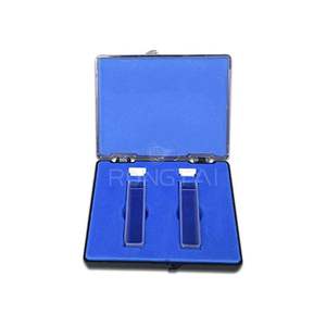 RONGTAI Laboratório 10mm Quartz Cuvette China Atacadista RT751 2 Pcs/Box Colorímetro Fotomecânico Quartz Cuvette - Product Image 6