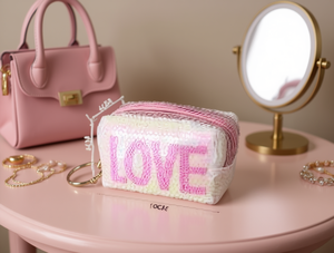 Portamonete con Paillettes e Chiusura a Cerniera, Mini Portafoglio da Donna - Product Image 2