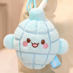 HECION Cartoon <strong>Hand</strong> Grenade Plush Toy Cute Grenade Plush Doll Keychain Pendant Funny Toy for Kids - Product Image 3