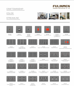 FULINMEN KKV 4 GANG 1 WAY Switch 16A Max. Courant 220-250V USB A/C Ports Big Button Full PC Faceplate Usage domestique - Product Image 6
