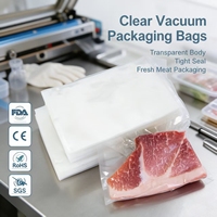 Sacs d'emballage sous vide thermoscellables pour applications à usage unique dans les foyers et la petite industrie alimentaire, sacs d'emballage de qualité alimentaire
