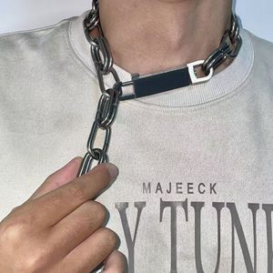 펑크 오웬스 펜타클 목걸이 힙합 티타늄 스틸 펜타그램 빅 초커 목걸이 남녀 공용 선물 - Product Image 5