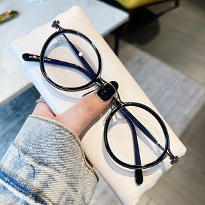 เฉียนไนแว่นกันแดดทรงกลม UV400 ประเภท 3 ที่บังแดด ยูนิเซ็กส์ กรอบสีน้ำเงิน เลนส์พีซี สีแชมเปญอ่อน F3-5157 - Product Image 3