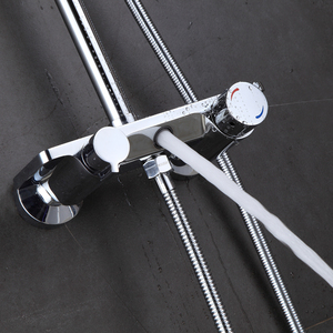 Ensemble de douche à température constante, douche pressurisée entièrement en cuivre avec étagères, salle de bain, bain, douche de luxe pour la maison - Product Image 5