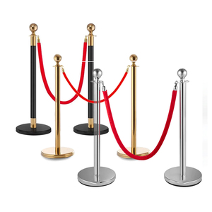 Mostra del museo in acciaio inossidabile oro asta di funi di controllo della folla barricata - Product Image 1