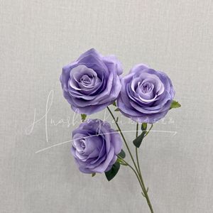Artificial Roses Single Branch <b>Silk</b> <b>Flower</b> High Simulation Wedding Home Decorations - Product Image 2