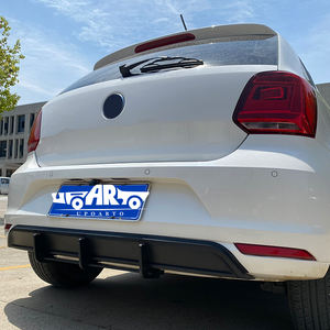 Haosheng Kit de coche fábrica plástico fibra de carbono parachoques trasero labio difusor para Volkswagen VW <span class=keywords><strong>Polo</strong></span> MK5 6C 2014 2015 2016 2017 <span class=keywords><strong>2018</strong></span> - Product Image 3