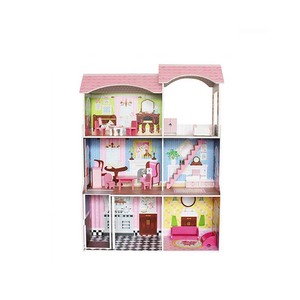 WEIFU moda ecológica diy <span class=keywords><strong>niñas</strong></span> Rosa <span class=keywords><strong>casa</strong></span> <span class=keywords><strong>de</strong></span> <span class=keywords><strong>muñecas</strong></span> <span class=keywords><strong>de</strong></span> madera - Product Image 1