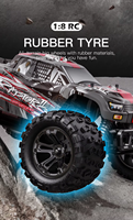 2 batteries HOSHI N518 pour voiture RC télécommandée à l'échelle 1/8, 4x4, 100 km/h, haute vitesse, tout-terrain, drift, course pour adultes