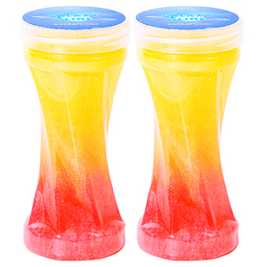 Nouveau design, jouet sensoriel arc-en-ciel bicolore en forme de S pour enfants, boue cristalline, slime transparent scintillant, slime galaxie - Product Image 1