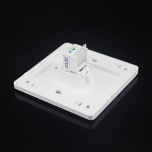1 Port CAT5e <span class=keywords><strong>RJ45</strong></span> Façade Wallplate Mur LAN Keystones Jack Simple, <span class=keywords><strong>Double</strong></span>, 1 PORT Cat5e Façade - Product Image 4