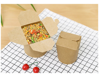 Emballage à emporter biodégradable pour sushi chinois à emporter pour aller boîte de papier de nouilles de riz de restaurant