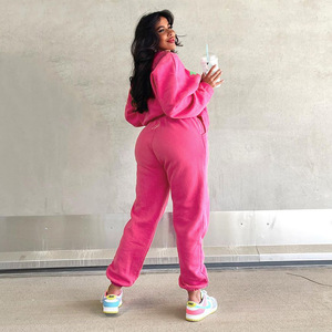 Abbigliamento Streetwear Casual Trendy Autunnale per Donne, Set Personalizzato con Felpa e Pantaloni con Stampa di Lettere - Product Image 2