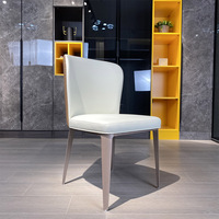 Table à manger moderne en pierre frittée avec plateau en acier inoxydable italien