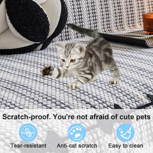 Jupe élégante ourlet classique motif à carreaux Chenille housse de canapé à la mode Style polyvalent décoration de salon - Product Image 6