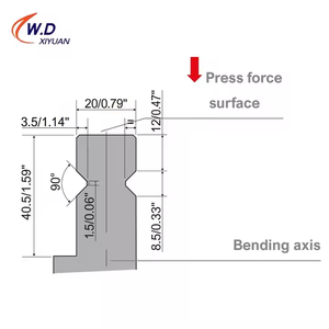 WILA أدوات معدنية لكمة وآلات القوالب مكابح ضغط نحاسية فولاذية مع نموذج رقم القالب تشكيل قالب لآلة الثني - Product Image 4